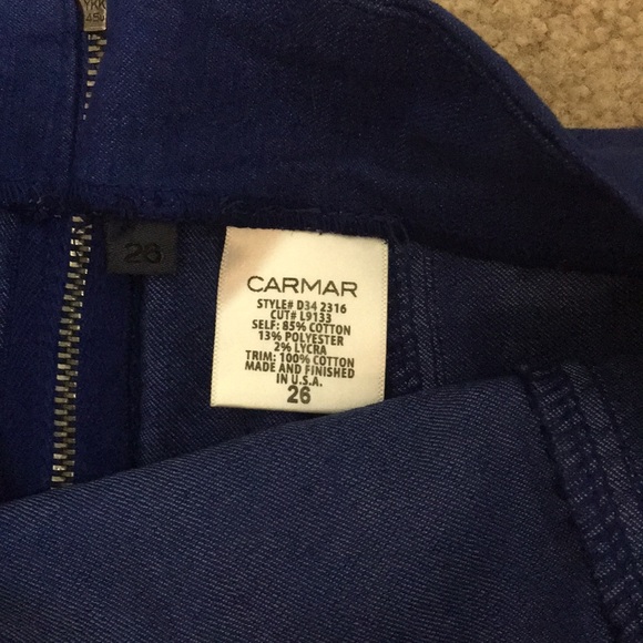 LF skirt carmar denim blue mini  jean 26 lace up - Picture 3 of 4